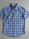 Gap Blue Check Short Sleeve Casual Shirt (S)