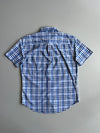 Gap Blue Check Short Sleeve Casual Shirt (S)