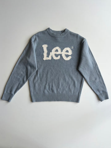 Lee Origin Fit Grey Ribbed Knit Sweater (M)