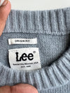 Lee Origin Fit Grey Ribbed Knit Sweater (M)