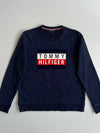 Tommy Hilfiger Flag Logo Crewneck Sweatshirt – Navy (S)