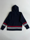 Champion Script Logo Colorblock Hoodie - Navy/Red/Grey (M)