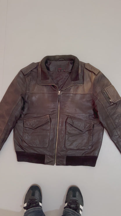 ZZara Man Original Leather Jacket Super Premium (L/XL)