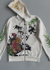 Nippon Blue Japanese Tiger Embroidered Rare Statement Piece (M)