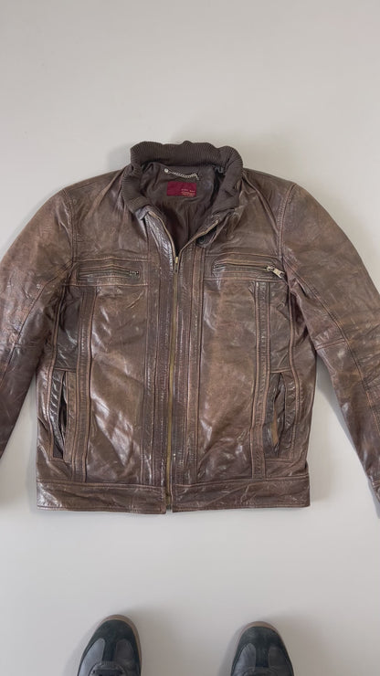 ZZara Man Original Leather Jacket (M)