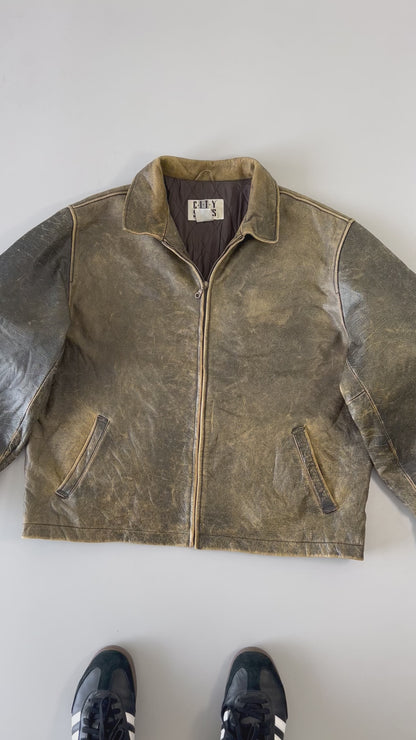 ZSuper Premium VINTAGEOriginal Leather Jacket (XL)