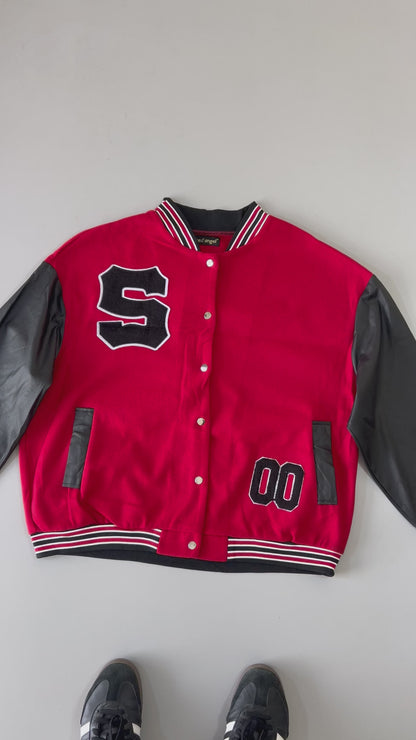 !                                                                                                                                                                                                       Super Premium Varsity Jacket (Leather sleeves) (XL/2XL)