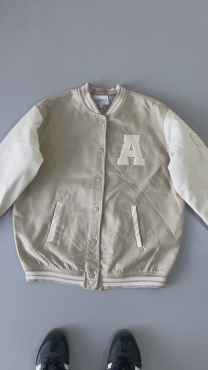 ZSuper Premium Varsity Jacket Original Leather Sleeves (L/XL)