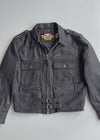 Vintage 90s Harley-Davidson Genuine Leather Studded Biker Jacket  Pyramid Studs, Belted Waist (L)