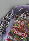 Vintage 1987 Alamo Designs | Rare Hand-Painted Rhinestone Denim Jacket | Las Vegas (XL)