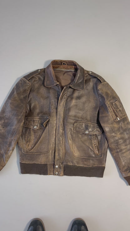 ZSuper Premium RARE Vintage original Leather Jacket (M/L)