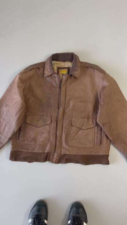 !                                                                                                                                                Super Premium Hunters Run ORiginal Leather Jacket (L/XL)