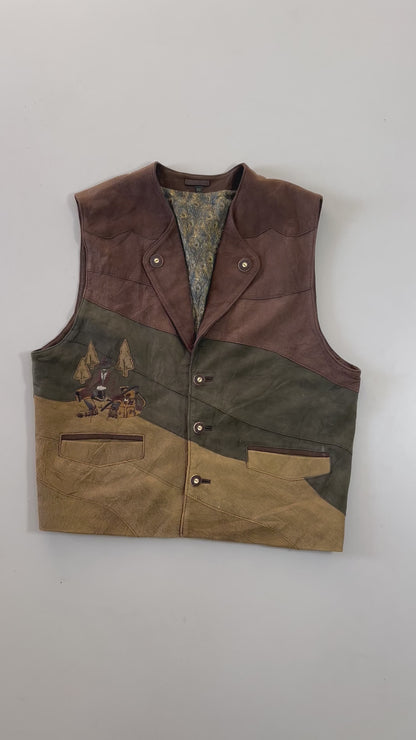 ZSuper Premium Original Leather Half Jacket (RARE ART) (L/XL)