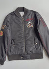 Vintage Ed Hardy by Christian Audigier “Death Before Dishonor” Embroidered Bomber Jacket (M)