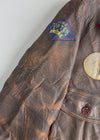 Vintage Avirex G-1 U.S. Navy Spec. 7823 Distressed Leather Flight Bomber Jacket (XL)