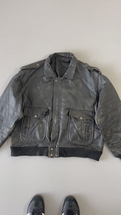 !                                                                                                                                                                                                      Super Premium Original RARE Leather Jacket Heavy (XL/2XL