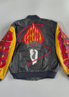 Michael Hoban | WhereMI 1991 early 90s. "Freedom" Pure Leather Bomber Jacket (L)
