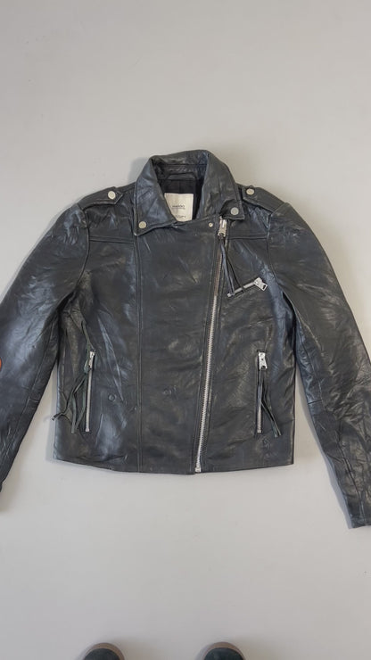 !                                                                                                                                                                                                                    Mango Original Leather Jacket (XS)