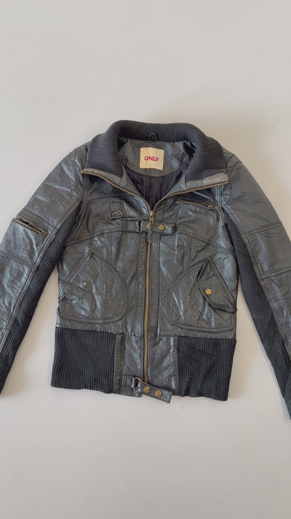 !                                                                                                                                                                                                                       Only Original Leather Jacket (RARE) (S)