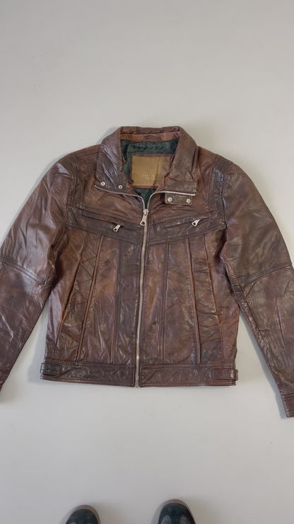 !                                                                                                                                                                                                                Zara Original Ultra Premium Leather Jacket (M)