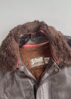 Schott NYC | 184SM G-1 Cowhide Flight Jacket | Pure Leather| (USA Made, Detachable Collar + Liner) (XL/2XL)