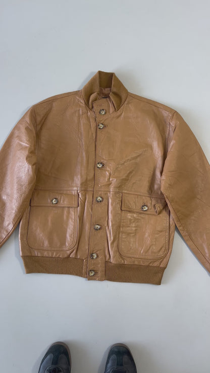 ZPera pelle Made in Italy Original Leather Jacket (DESIGNER) (L)