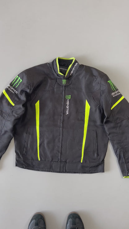 !                                                                                                                                                         Monster Original RARE Racing Jacket PADDED(Pads are removable) (L)