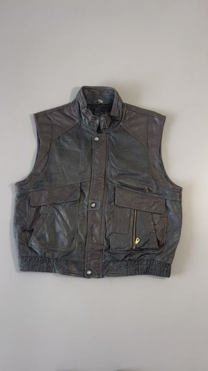 !                                                                                                                Super Premium Original Leather Utility Jacket (XL)