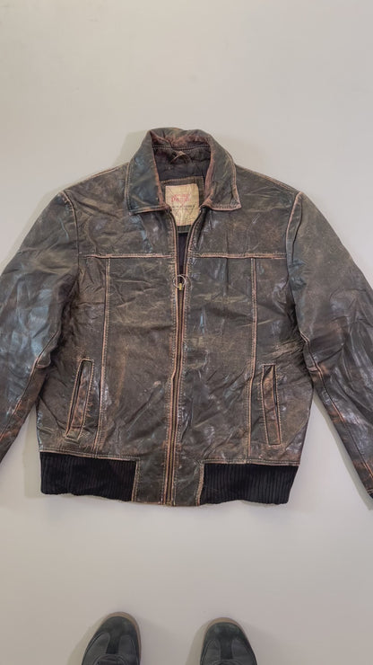 ZJack & Jones Vintage Super Premium Original Leather Jacket (L)